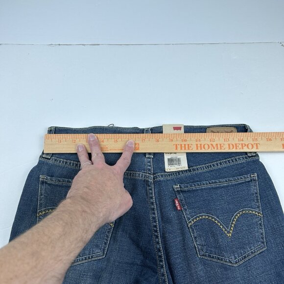 NEW Levis Jeans Womens Blue 505 Straight Leg Mid Rise Stretch Denim Sz 4M/27 - Picture 7 of 16
